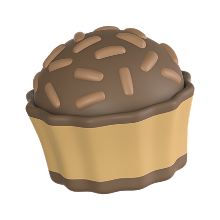 Chocolate Truffle 3D Icon