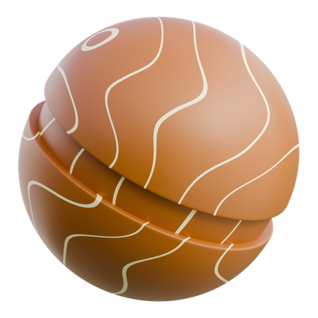 Chocolate Truffle Ball  3D Icon