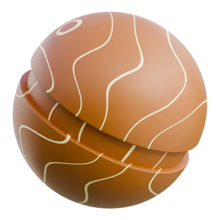 Chocolate Truffle Ball  3D Icon