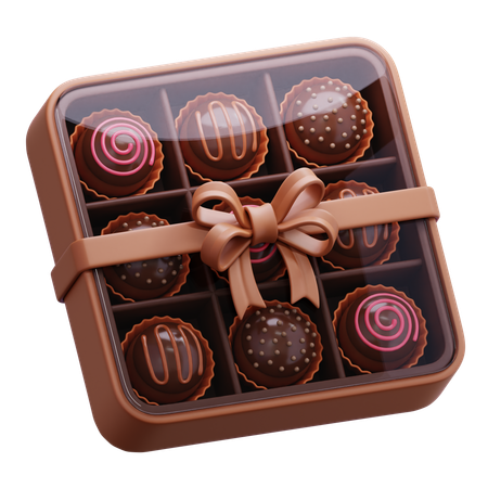 Chocolate truffle box  3D Icon