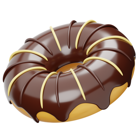 Chocolate Vanilla Donuts  3D Icon