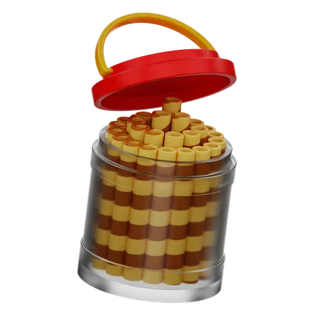 Chocolate Wafer Stick  3D Icon