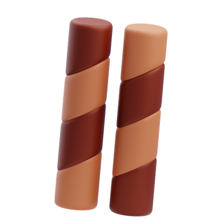 Chocolate Wafer Stick  3D Icon