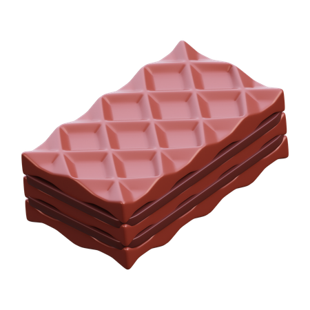 Chocolate Waffel  3D Icon