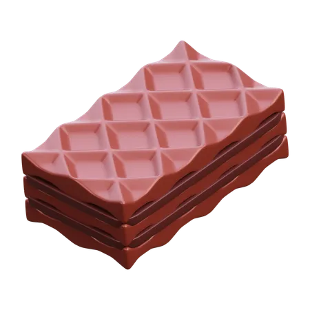 Chocolate Waffel  3D Icon