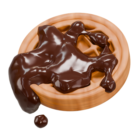 Chocolate Waffle  3D Icon