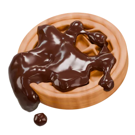 Chocolate Waffle  3D Icon