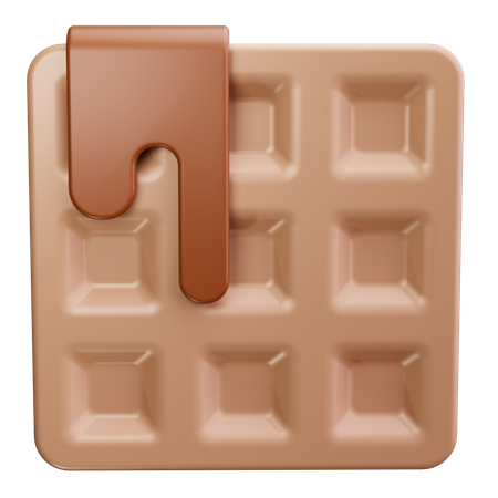 Chocolate Waffle  3D Icon