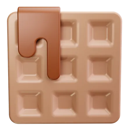 Chocolate Waffle  3D Icon