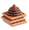 Chocolate Waffle With Ice Cream