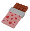Chocolate with hearts