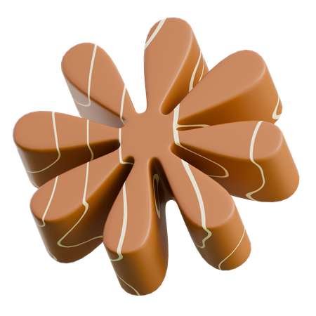 Chocolates Flower Shape  3D Icon
