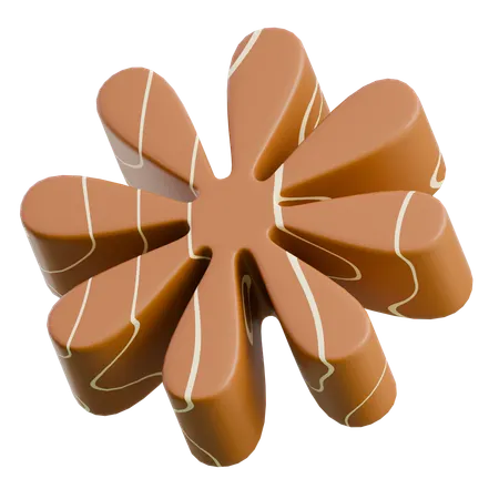 Chocolates Flower Shape  3D Icon