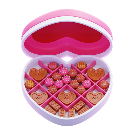 초콜릿 선물 상자  3D Icon