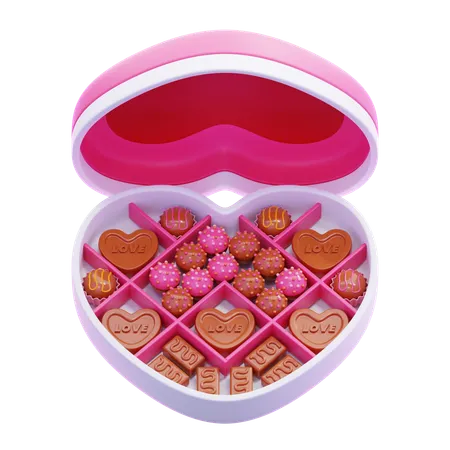 초콜릿 선물 상자  3D Icon