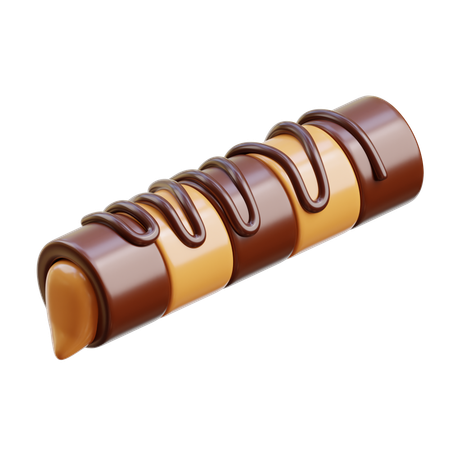 Rolo de chocolate  3D Icon