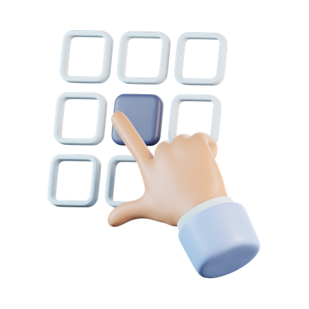 Choisir avec la main  3D Icon