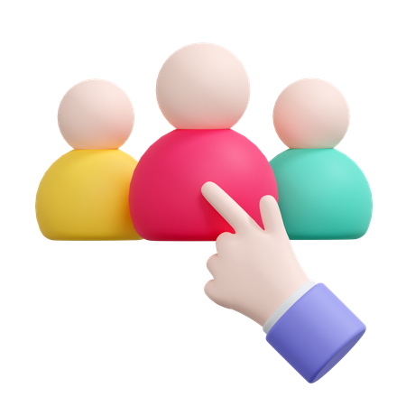 후보자를 선택하다  3D Icon