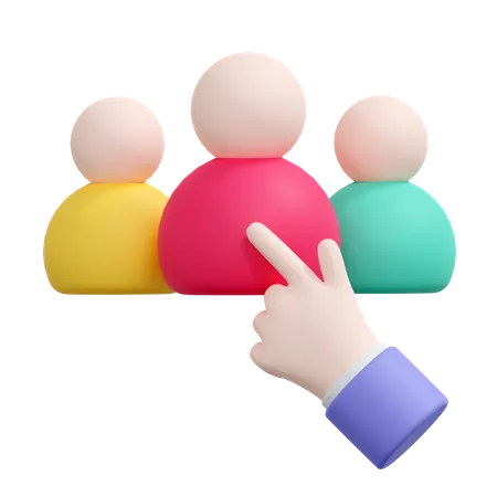 후보자를 선택하다  3D Icon