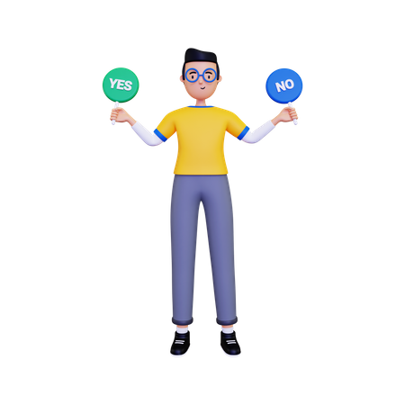 Choose decision  3D Icon