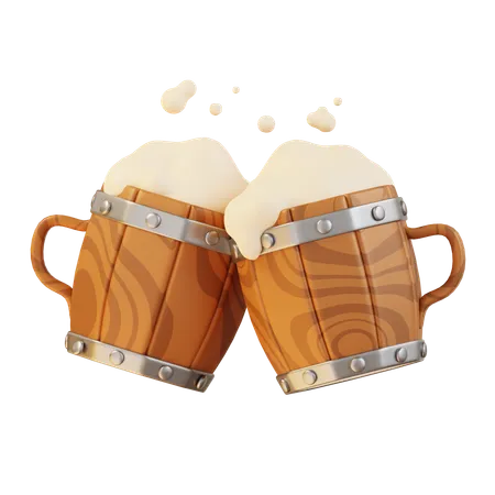 Chope de bière, bravo  3D Icon