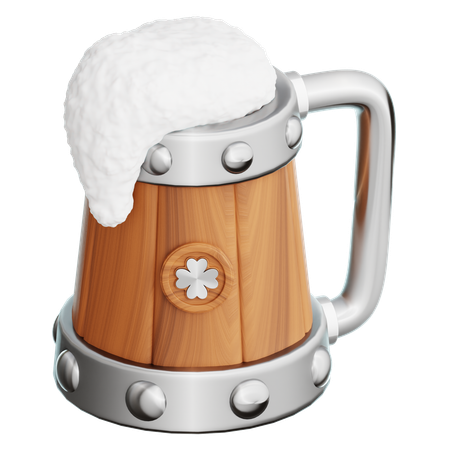 Chope à bière en bois  3D Icon