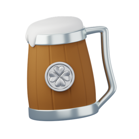 Chope à bière en bois  3D Icon