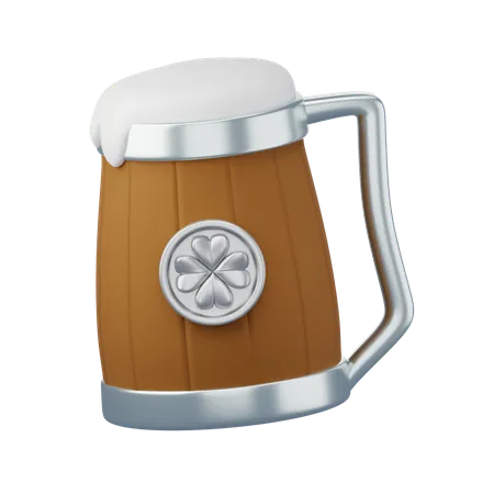 Chope à bière en bois  3D Icon