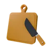 Chopping Board With Knife