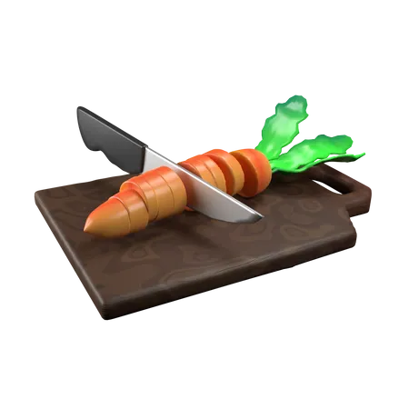 Chopping Carrot  3D Icon