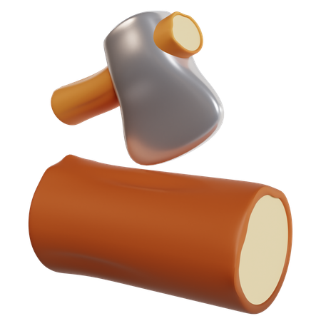 Chopping Wood Efficiently  3D Icon