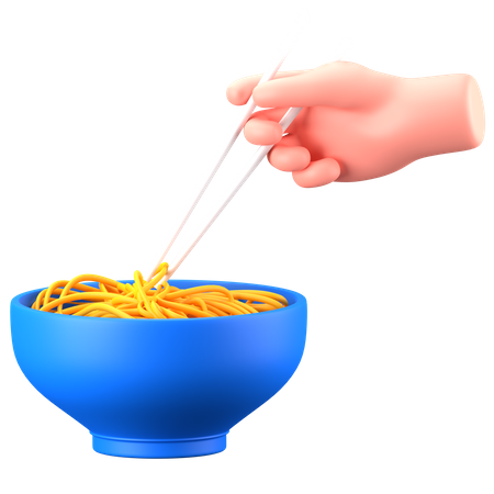 Chopstick Noodle  3D Icon