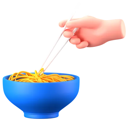 Chopstick Noodle  3D Icon