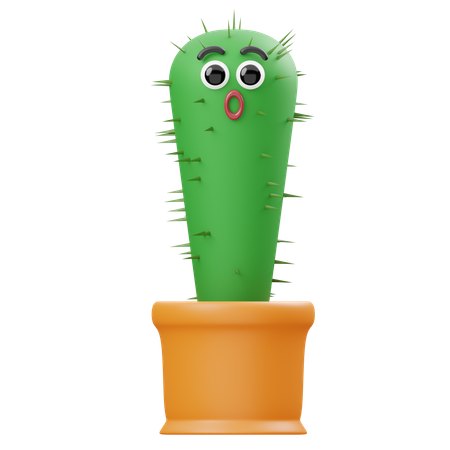 Cactus choqué  3D Illustration