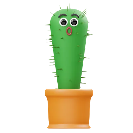 Cactus choqué  3D Illustration