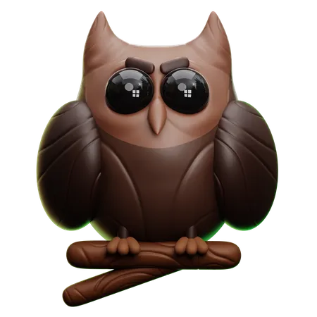 Hibou  3D Icon