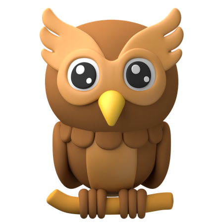 Hibou amical  3D Icon