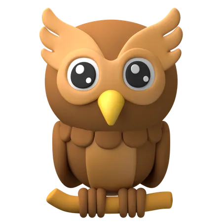 Hibou amical  3D Icon