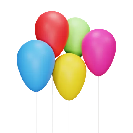 Chrismast Balloons 3D Icon