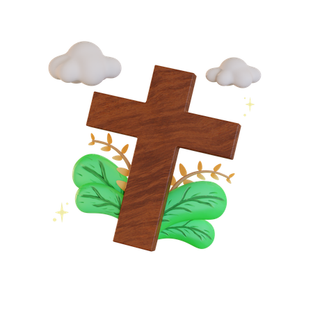 Christian cross  3D Illustration