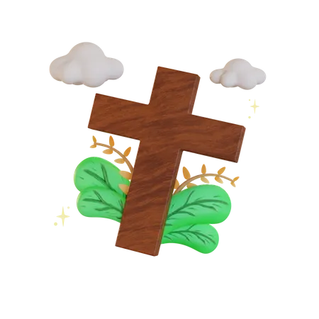 Christian cross  3D Illustration