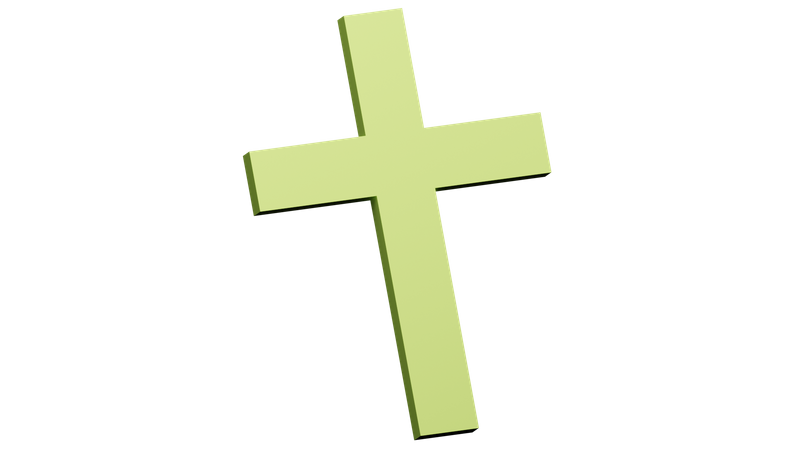 Christian Cross 3D Illustration