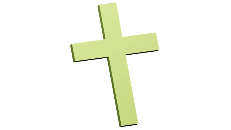 Christian Cross 3D Illustration