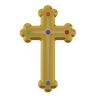 3d christian cross logo