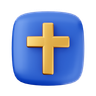 christian cross 3d illustration