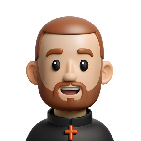 Christian Priest Avatar  3D Icon
