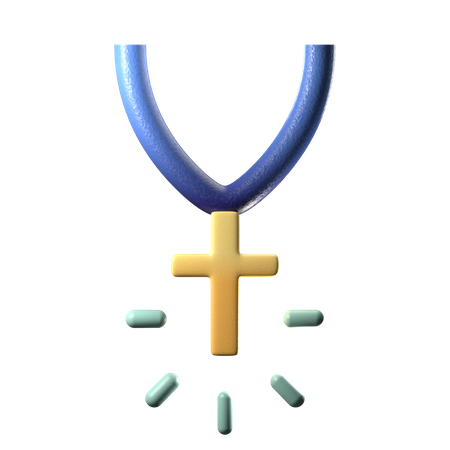 Christliche Kreuz Halskette  3D Icon