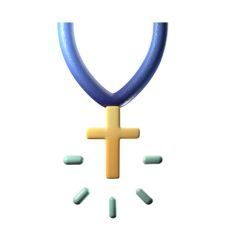 Christliche Kreuz Halskette  3D Icon