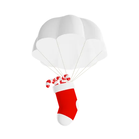 Christmas airdrop  3D Illustration