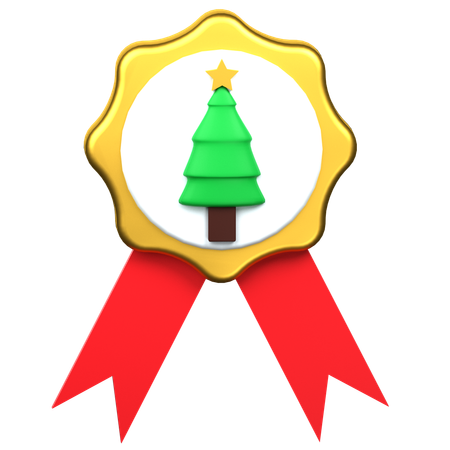 Christmas Badge  3D Icon